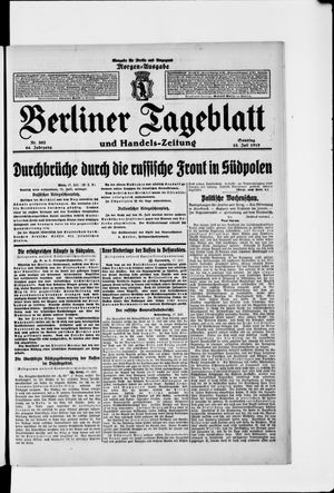 Berliner Tageblatt und Handels-Zeitung vom 18.07.1915