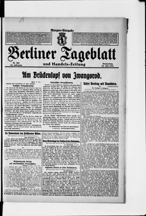 Berliner Tageblatt und Handels-Zeitung vom 22.07.1915