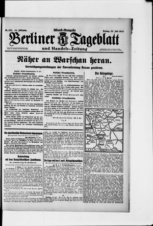 Berliner Tageblatt und Handels-Zeitung vom 23.07.1915