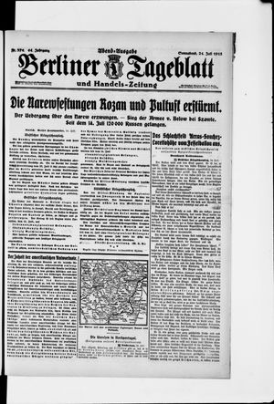 Berliner Tageblatt und Handels-Zeitung vom 24.07.1915