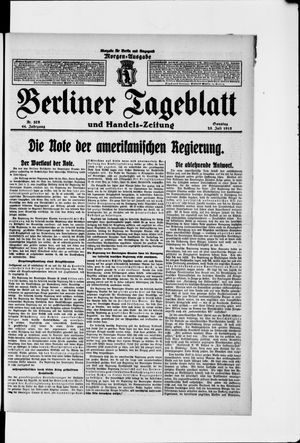 Berliner Tageblatt und Handels-Zeitung on Jul 25, 1915