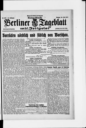 Berliner Tageblatt und Handels-Zeitung vom 26.07.1915