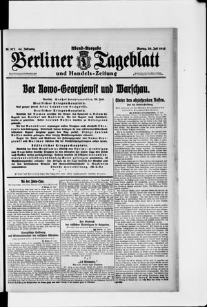Berliner Tageblatt und Handels-Zeitung vom 26.07.1915