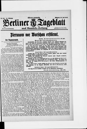 Berliner Tageblatt und Handels-Zeitung vom 28.07.1915