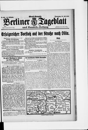 Berliner Tageblatt und Handels-Zeitung vom 29.07.1915