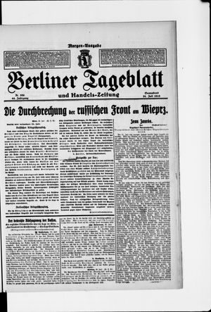 Berliner Tageblatt und Handels-Zeitung vom 31.07.1915