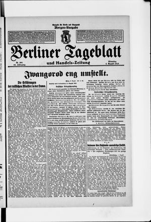 Berliner Tageblatt und Handels-Zeitung on Aug 3, 1915
