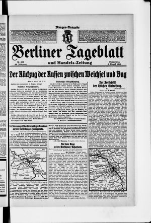 Berliner Tageblatt und Handels-Zeitung vom 05.08.1915