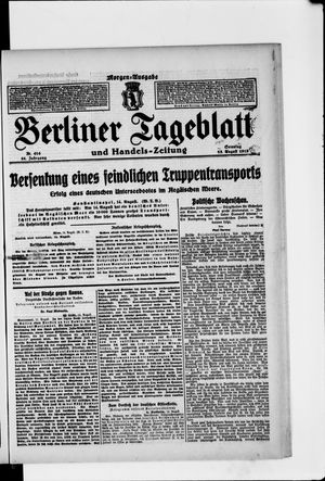 Berliner Tageblatt und Handels-Zeitung vom 15.08.1915
