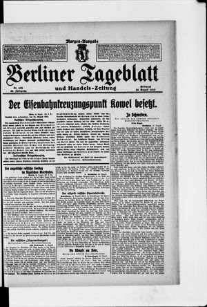 Berliner Tageblatt und Handels-Zeitung vom 25.08.1915