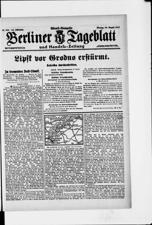 Berliner Tageblatt und Handels-Zeitung vom 30.08.1915
