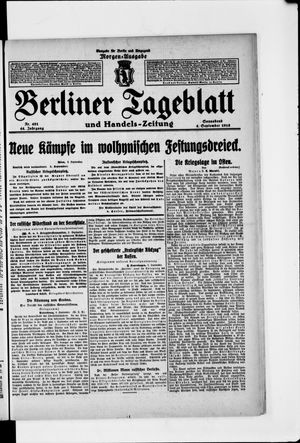 Berliner Tageblatt und Handels-Zeitung vom 04.09.1915