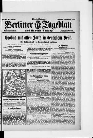 Berliner Tageblatt und Handels-Zeitung vom 04.09.1915