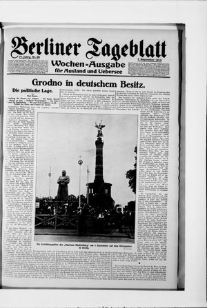 Berliner Tageblatt und Handels-Zeitung vom 07.09.1915
