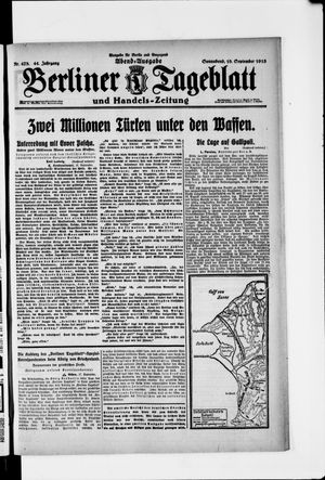 Berliner Tageblatt und Handels-Zeitung vom 18.09.1915