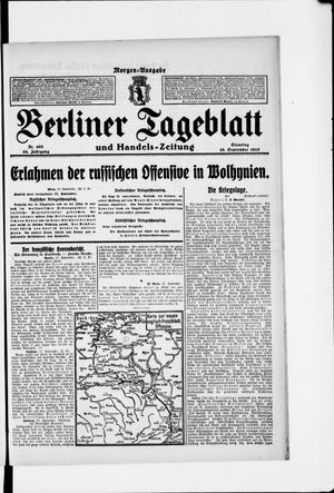 Berliner Tageblatt und Handels-Zeitung vom 28.09.1915