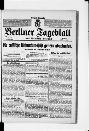 Berliner Tageblatt und Handels-Zeitung vom 06.10.1915
