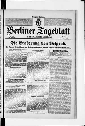 Berliner Tageblatt und Handels-Zeitung vom 10.10.1915