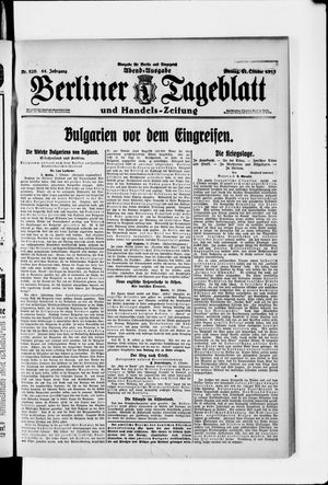 Berliner Tageblatt und Handels-Zeitung on Oct 11, 1915