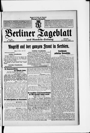 Berliner Tageblatt und Handels-Zeitung vom 13.10.1915