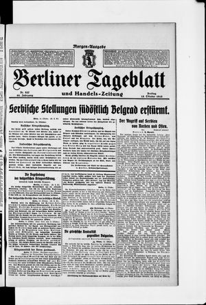 Berliner Tageblatt und Handels-Zeitung vom 15.10.1915