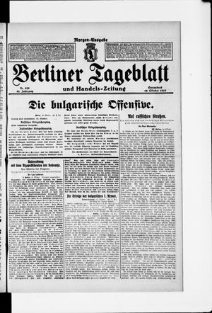 Berliner Tageblatt und Handels-Zeitung vom 16.10.1915