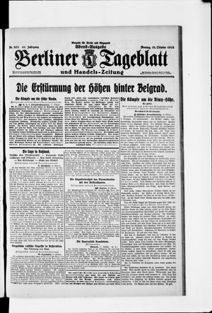 Berliner Tageblatt und Handels-Zeitung vom 18.10.1915