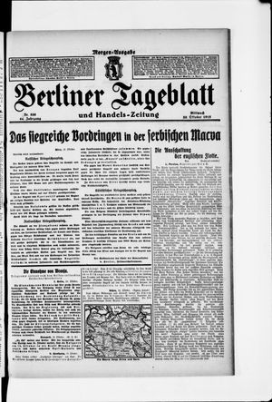 Berliner Tageblatt und Handels-Zeitung vom 20.10.1915