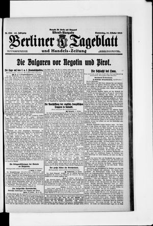 Berliner Tageblatt und Handels-Zeitung vom 21.10.1915