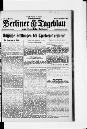 Berliner Tageblatt und Handels-Zeitung vom 26.10.1915