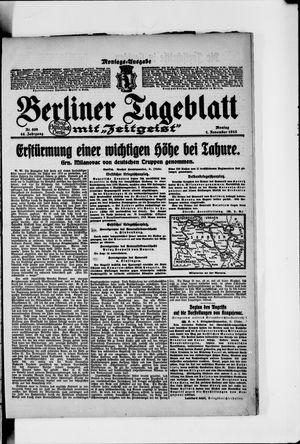 Berliner Tageblatt und Handels-Zeitung vom 01.11.1915