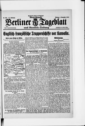 Berliner Tageblatt und Handels-Zeitung vom 01.11.1915