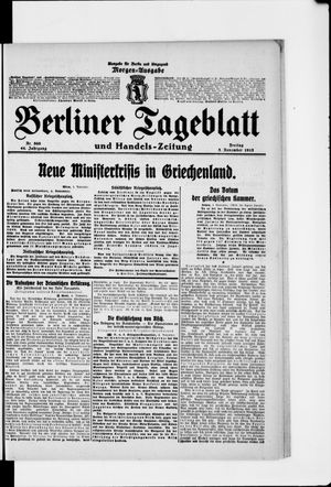 Berliner Tageblatt und Handels-Zeitung vom 05.11.1915