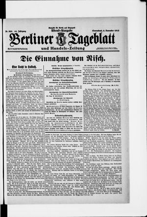 Berliner Tageblatt und Handels-Zeitung vom 06.11.1915