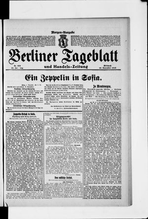 Berliner Tageblatt und Handels-Zeitung vom 10.11.1915