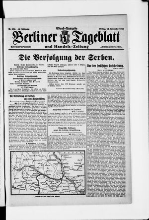 Berliner Tageblatt und Handels-Zeitung vom 12.11.1915