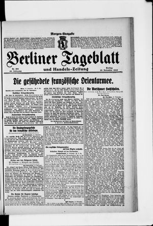 Berliner Tageblatt und Handels-Zeitung vom 19.11.1915