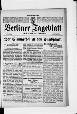 Berliner Tageblatt und Handels-Zeitung vom 20.11.1915