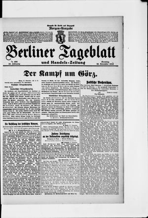 Berliner Tageblatt und Handels-Zeitung vom 28.11.1915