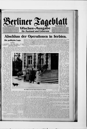 Berliner Tageblatt und Handels-Zeitung vom 30.11.1915