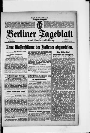 Berliner Tageblatt und Handels-Zeitung vom 01.12.1915