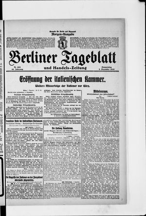 Berliner Tageblatt und Handels-Zeitung vom 02.12.1915