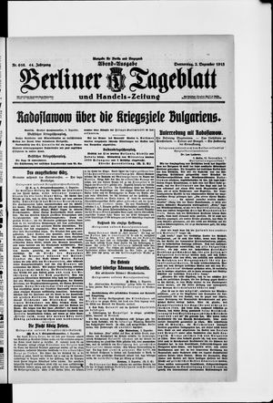 Berliner Tageblatt und Handels-Zeitung vom 02.12.1915