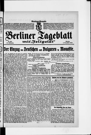 Berliner Tageblatt und Handels-Zeitung vom 06.12.1915