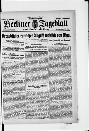 Berliner Tageblatt und Handels-Zeitung vom 06.12.1915