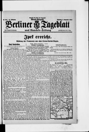 Berliner Tageblatt und Handels-Zeitung on Dec 7, 1915
