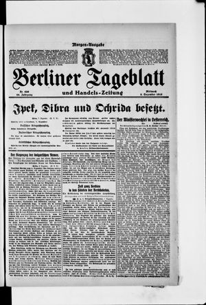 Berliner Tageblatt und Handels-Zeitung vom 08.12.1915