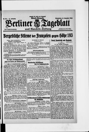 Berliner Tageblatt und Handels-Zeitung vom 11.12.1915