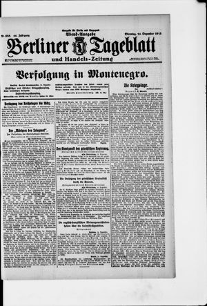Berliner Tageblatt und Handels-Zeitung vom 14.12.1915
