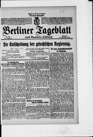 Berliner Tageblatt und Handels-Zeitung vom 15.12.1915